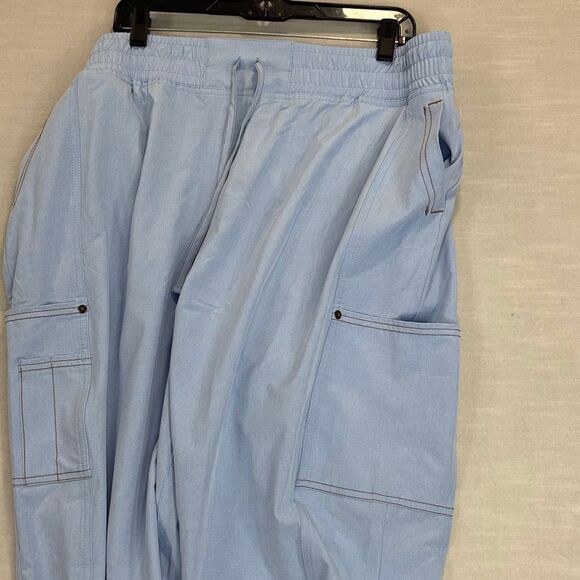 Dickies Medical Women's Size 2XL XXL Nursing Scrubs Pants Cropped Light Blue - Picture 4 of 9